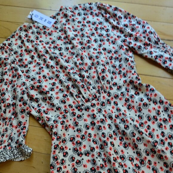 RIXO Juni Puff-sleeve Mini-dress In Micro Shell Size XS - Picture 12 of 14